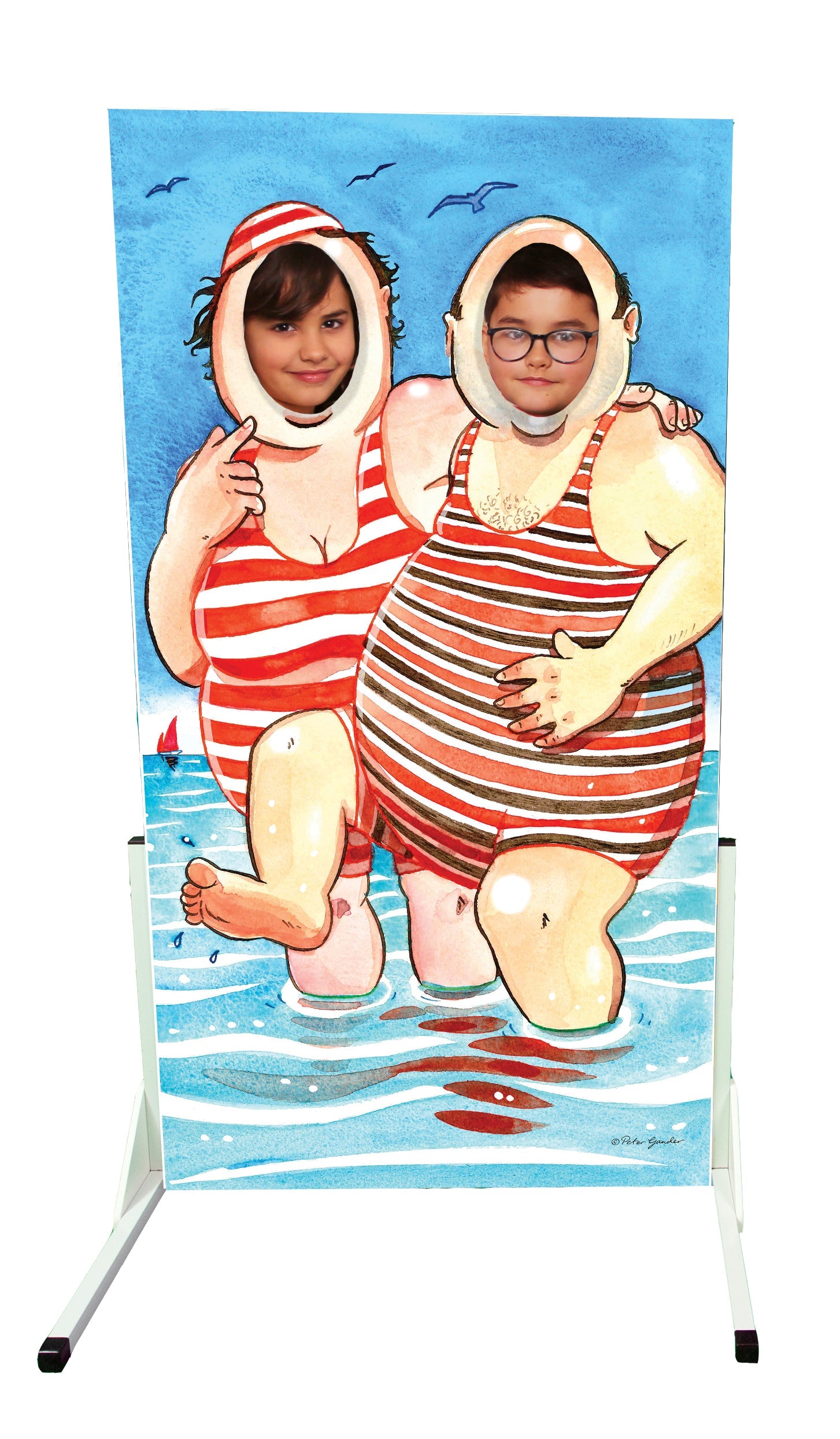 Seaside themed photo cutouts