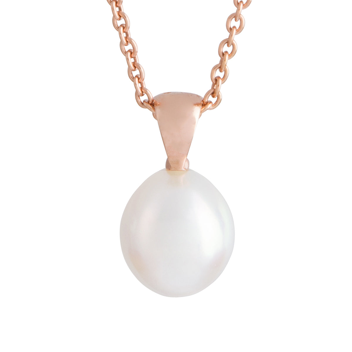 rose gold pearl necklace