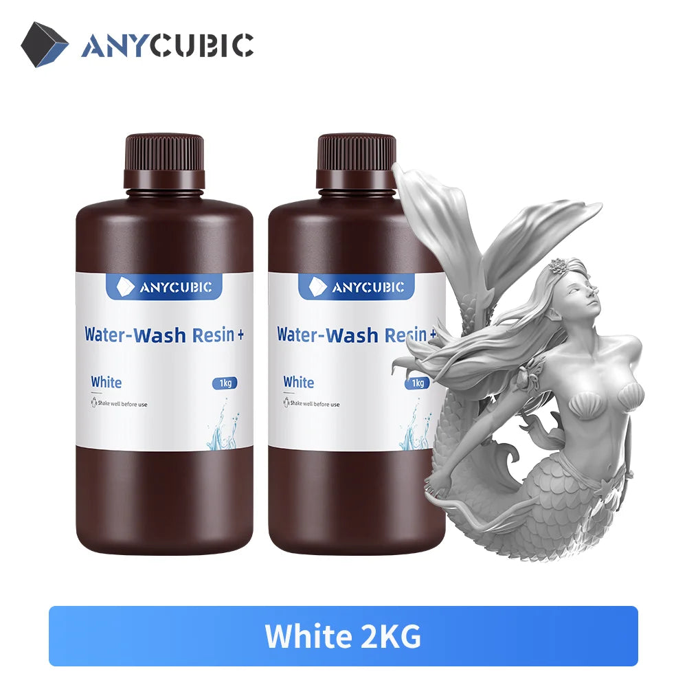 Anycubic Water-Wash Resin 3D Printers Resin Water-Washable 365-405nm for LCD DLP Photon M3 Plus Max 7K mono 6K Printing