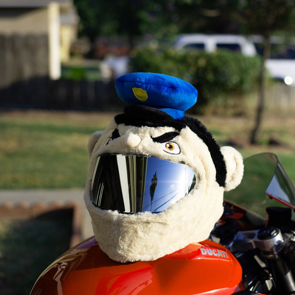 chatten dienen Slagschip Motorcycle Helmet Cover - Policeman - Moto Loot