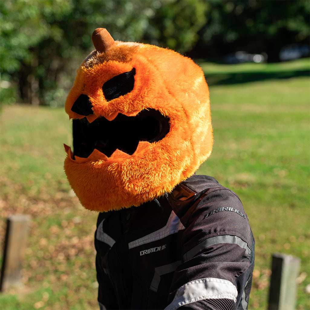 Motorcycle Helmet Cover - Evil Pumpkin - Moto Loot