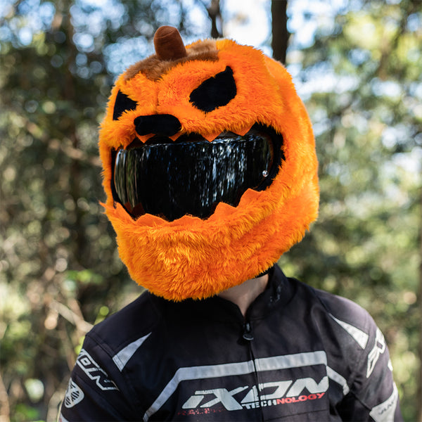 Motorcycle Helmet Cover - Evil Pumpkin - Moto Loot