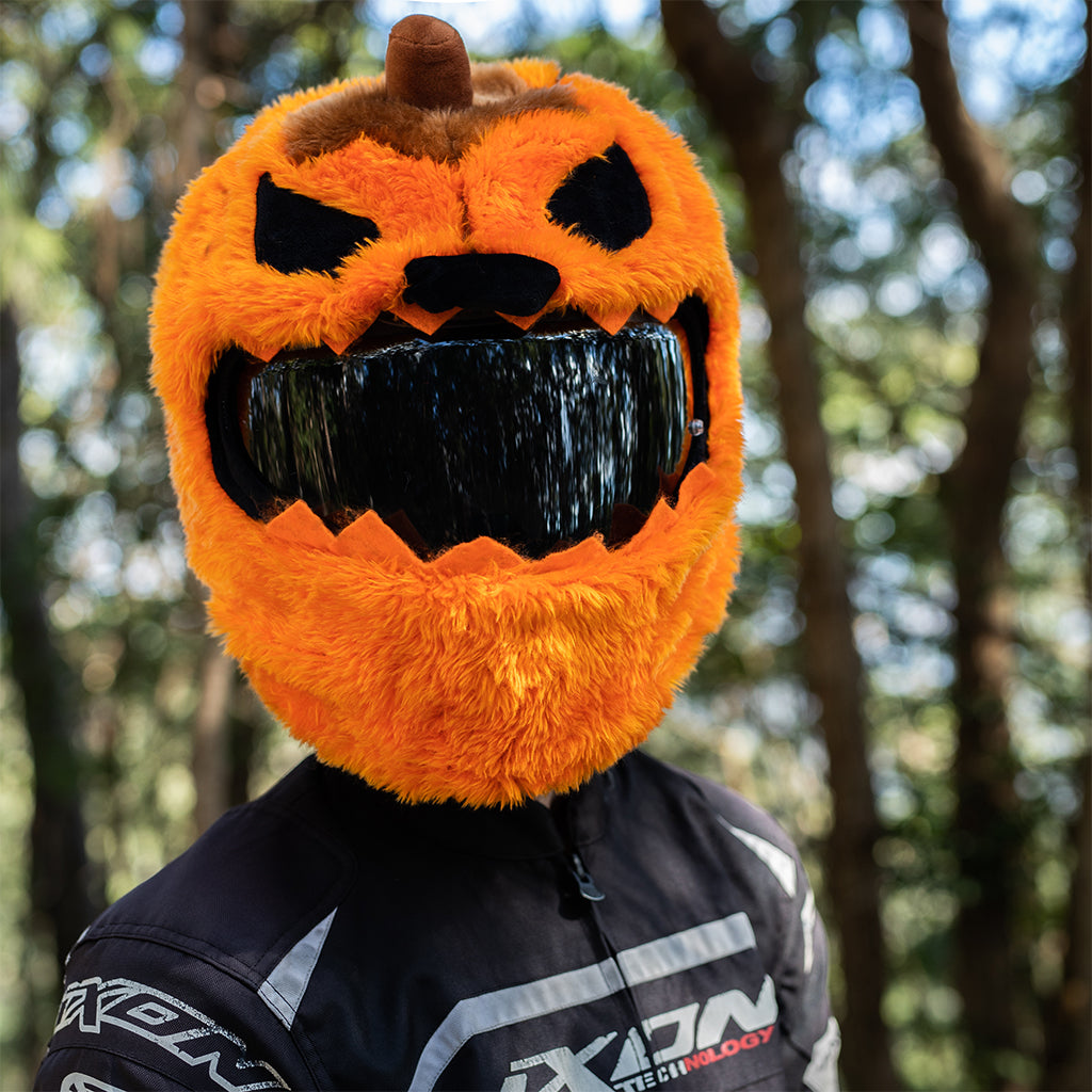 Motorcycle Helmet Cover - Evil Pumpkin - Moto Loot
