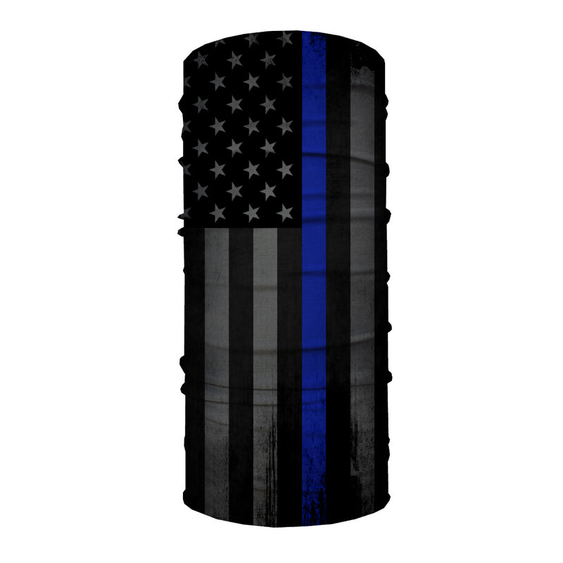 Motorcycle Face Mask - Thin Blue Line US Flag - Moto Loot