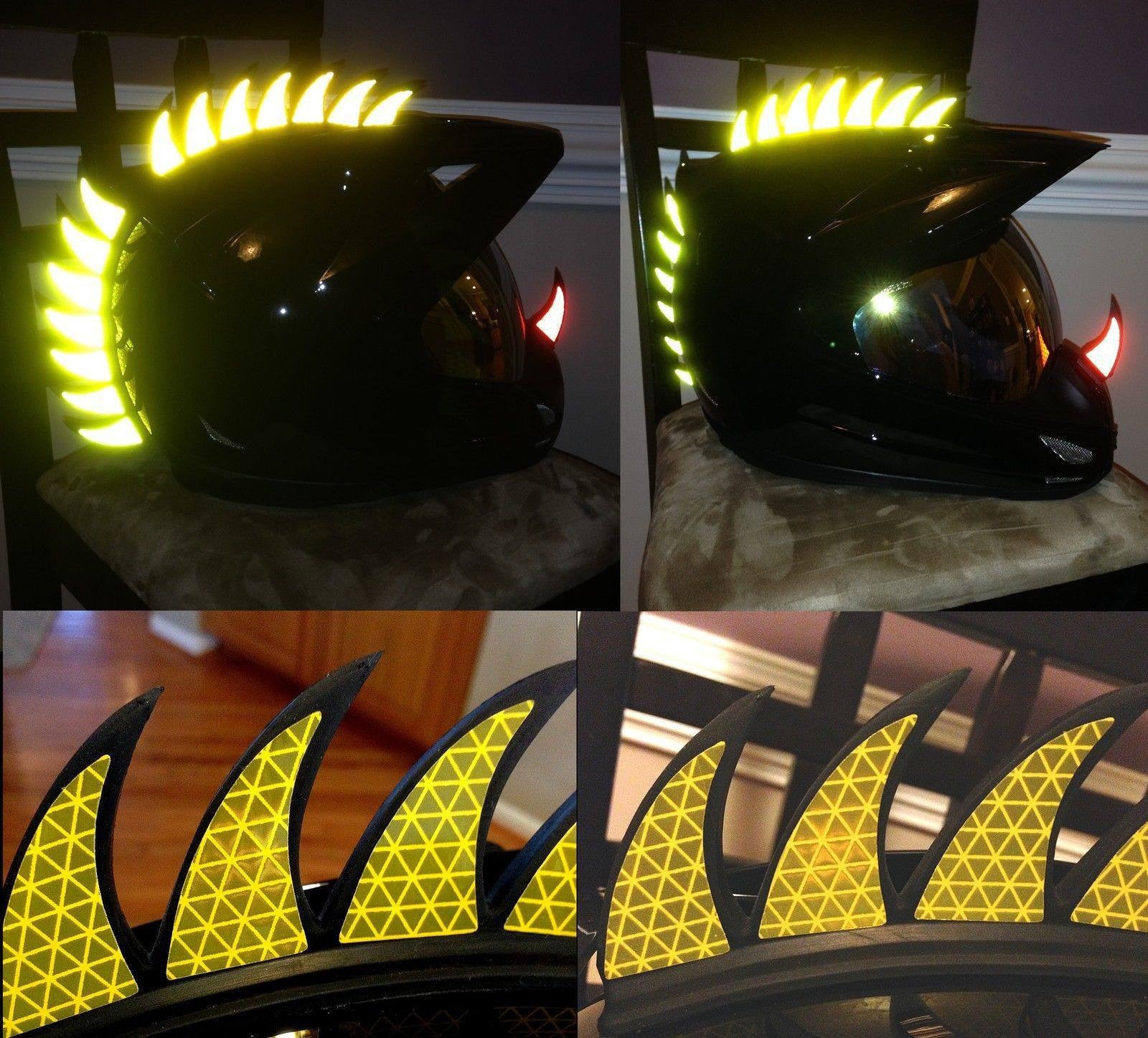 Helmet Mohawk Reflective Decals - Moto Loot