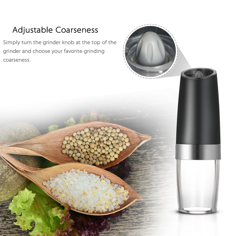 1pc Style Electric Gravity Salt And Pepper Grinder, Battery-free, Automatic  Pepper And Salt Mill, With Blue Led Light, Adjustable Coarseness, Refillable  Salt And Pepper Shaker