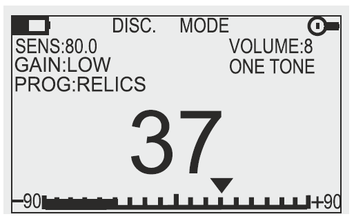 Detech Chaser Frequency Discriminate Display