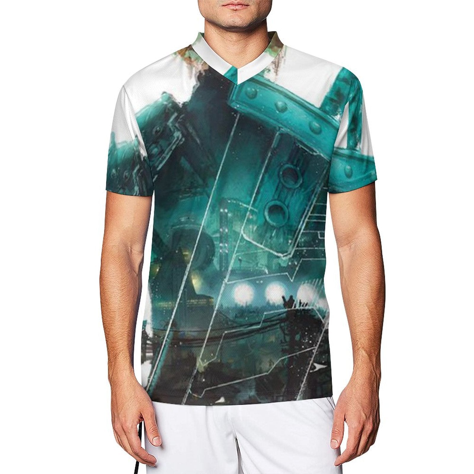 Camiseta de fútbol de arte de aficionados personalizada Final Fantasy 7 2024