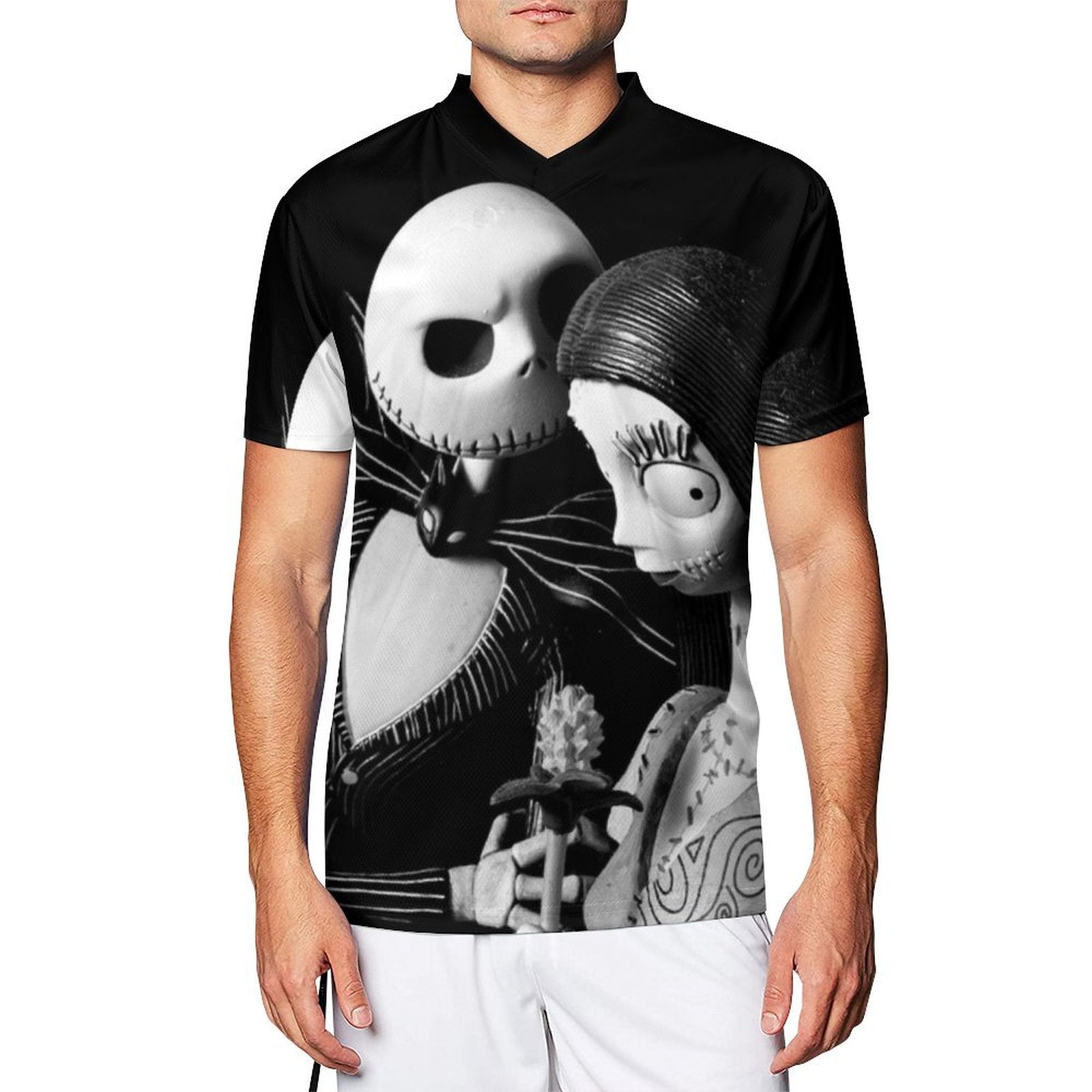 Customize Nightmare before Christmas Jack And Sally Football Clothes White S