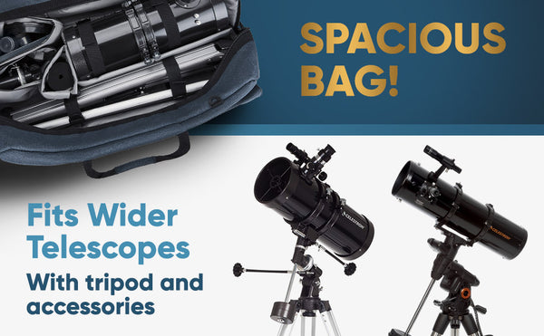 Spacious bag wider telescopes