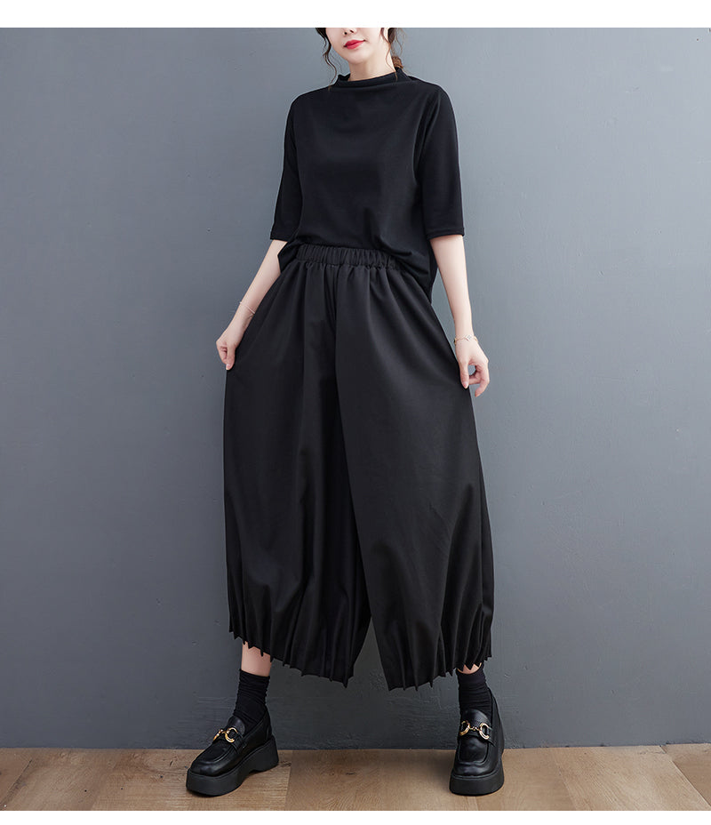 PLEATED TROUSERS&Tee&50s-