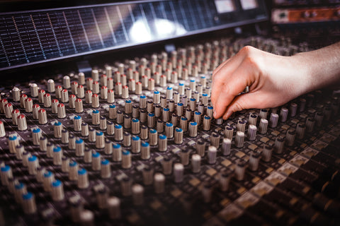 recording studio mixing desk music producer using console eq
