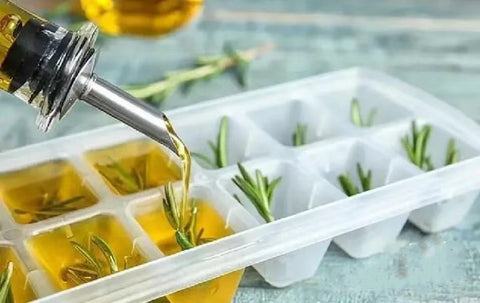 freeze the herbs with olive oil