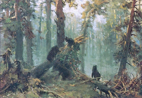 Morning in Piny Wood (Study) by Ivan Ivanovich Shishkin