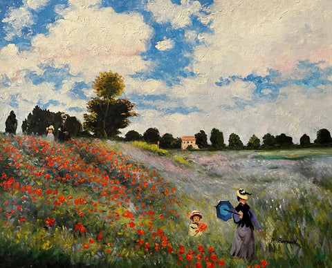 A Field of Poppies at Argenteuil by Claude Oscar Monet Reproduction Painting