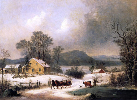 A Sleigh Ride in the Snow by George Henry Durrie