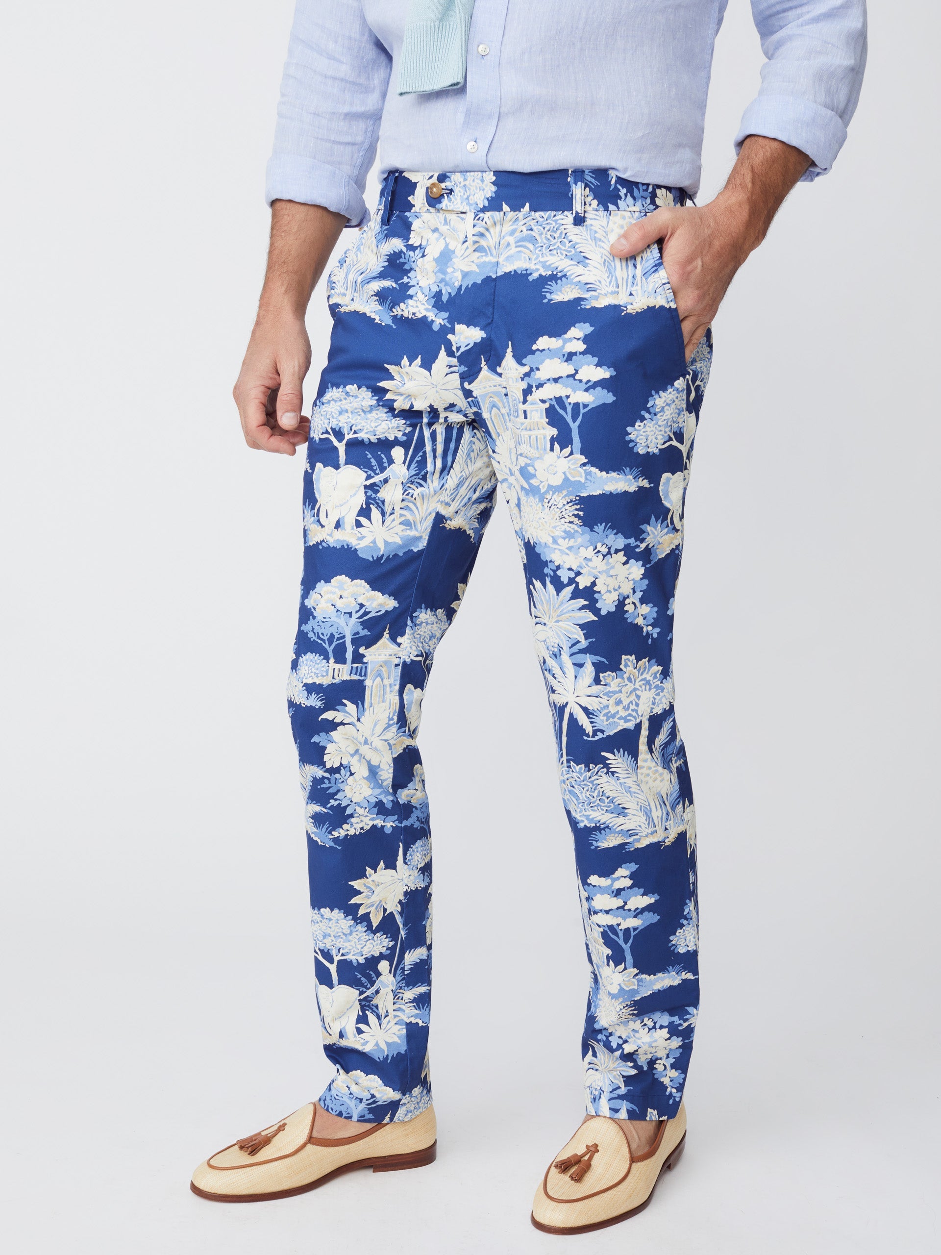 XFLWAM Men's Floral Print Drawstring Elastic Waist Pants with Pockets  Workout Jogger Active Sweatpants Khaki S - Walmart.com