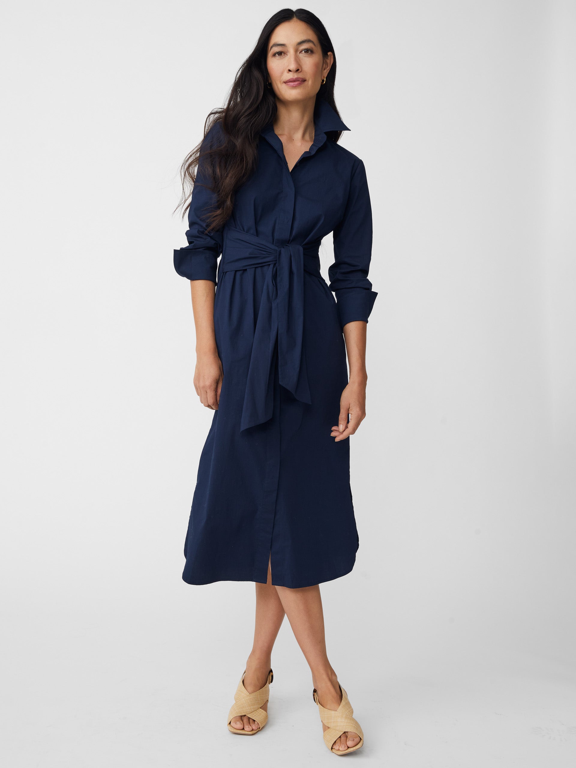 Navy Solid Orla Dress | Women's Dresses | J.McLaughlin