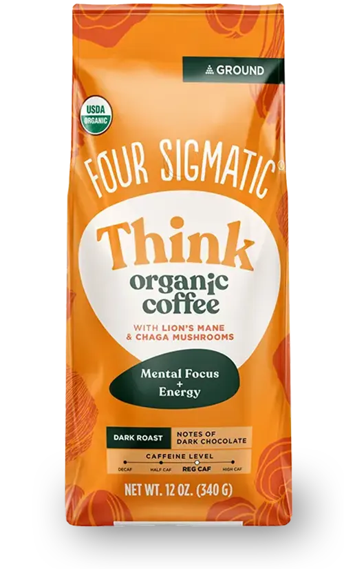 'Bag of Four Sigmatic Think organic coffee with lion's mane and chaga mushrooms, 12 oz.'