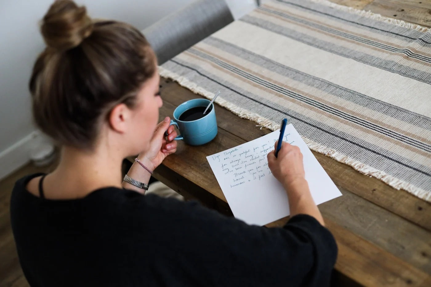 Woman writing