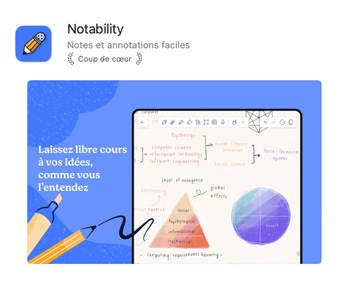 Screenshot of the note-taking app Notability