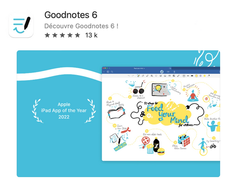 Captura de tela do aplicativo Goodnotes 6 para IOS