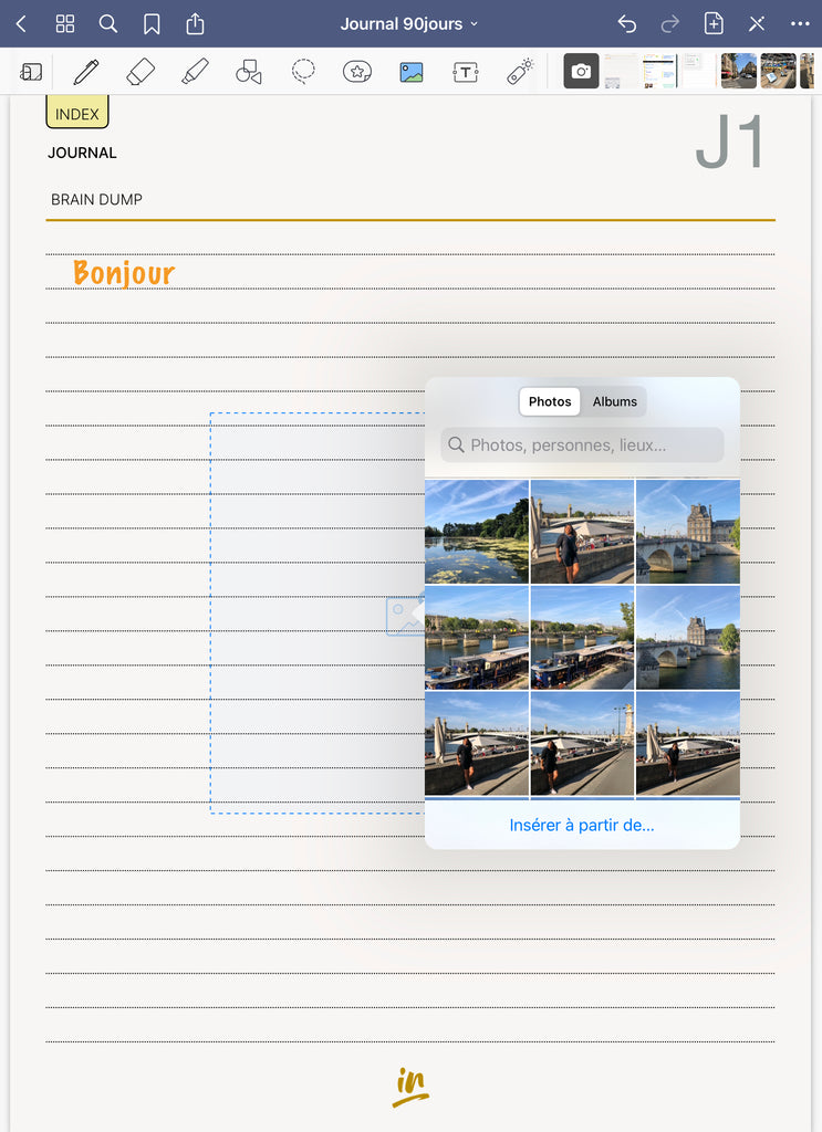 add photos to goodnotes