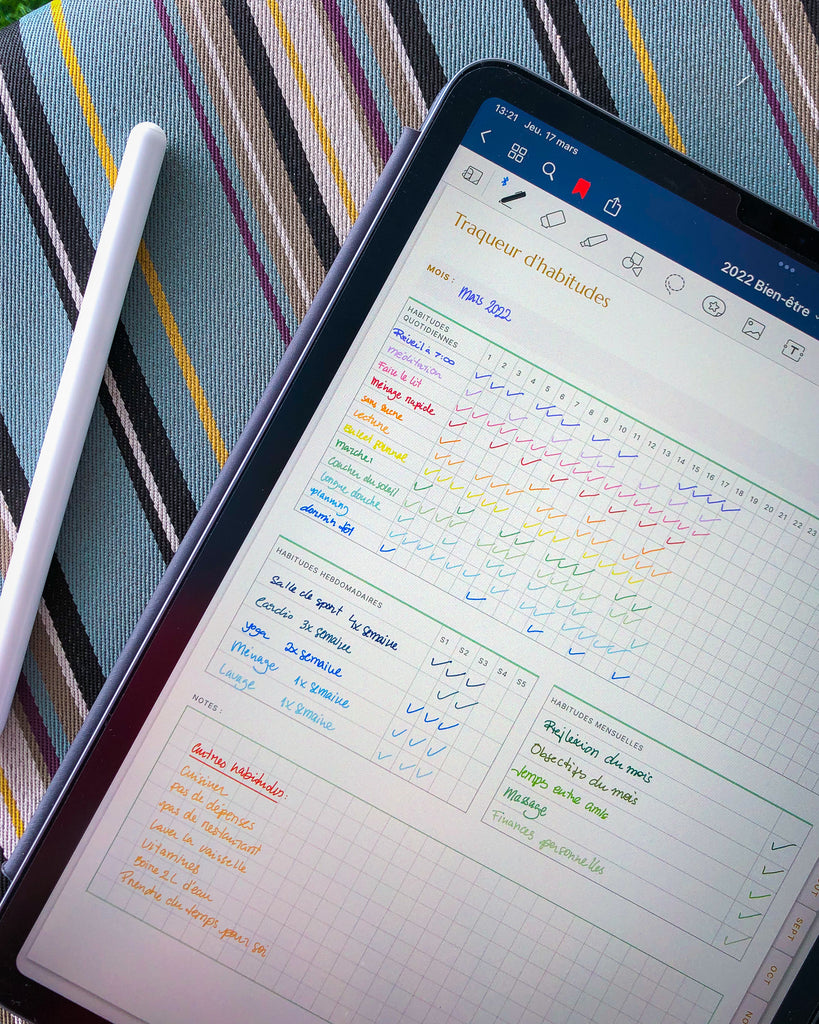 application GoodNotes 5 pour planner digital