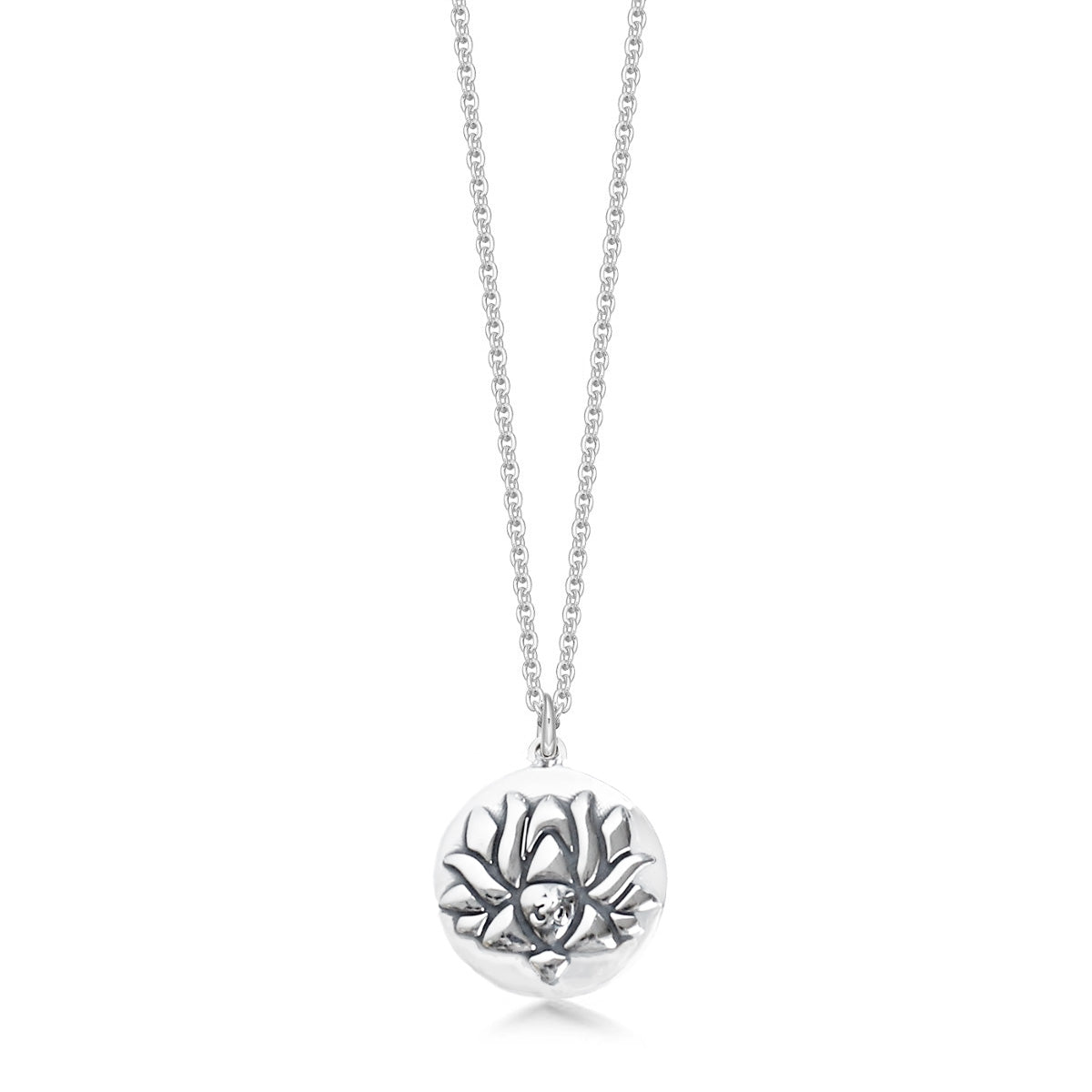 Sterling Silver Lotus Necklace | Hersey & Son Silversmiths