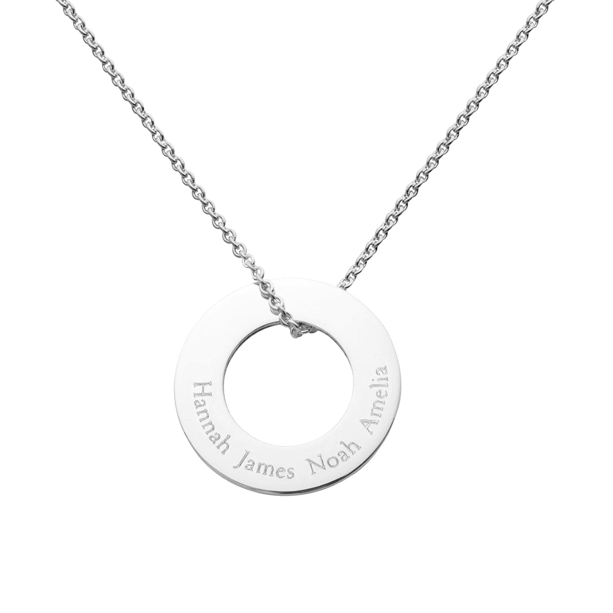 Sterling Silver Personalised Eternity Necklace | Hersey & Son Silversmiths