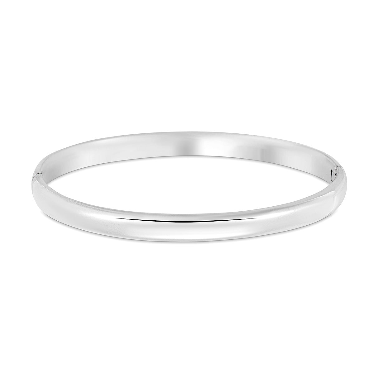 Silver Bangle Hinged Slim Oval | Hersey & Son Silversmiths