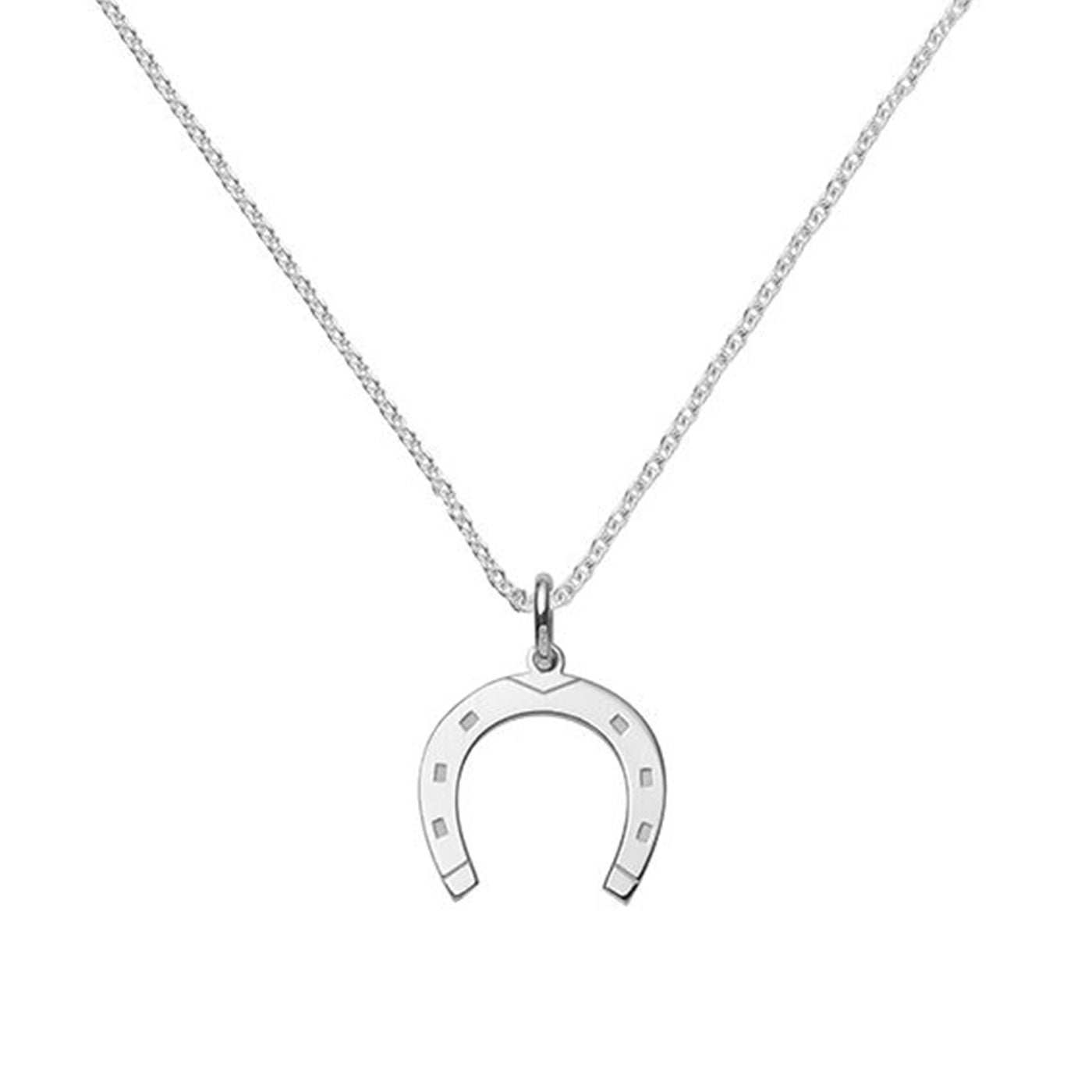 Lucky Sterling Silver Horseshoe Necklace | Hersey & Son Silversmiths