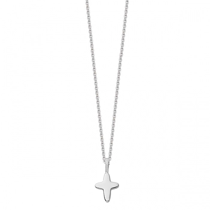 Childrens Soft Edge Cross Necklace | Hersey & Son Silversmiths