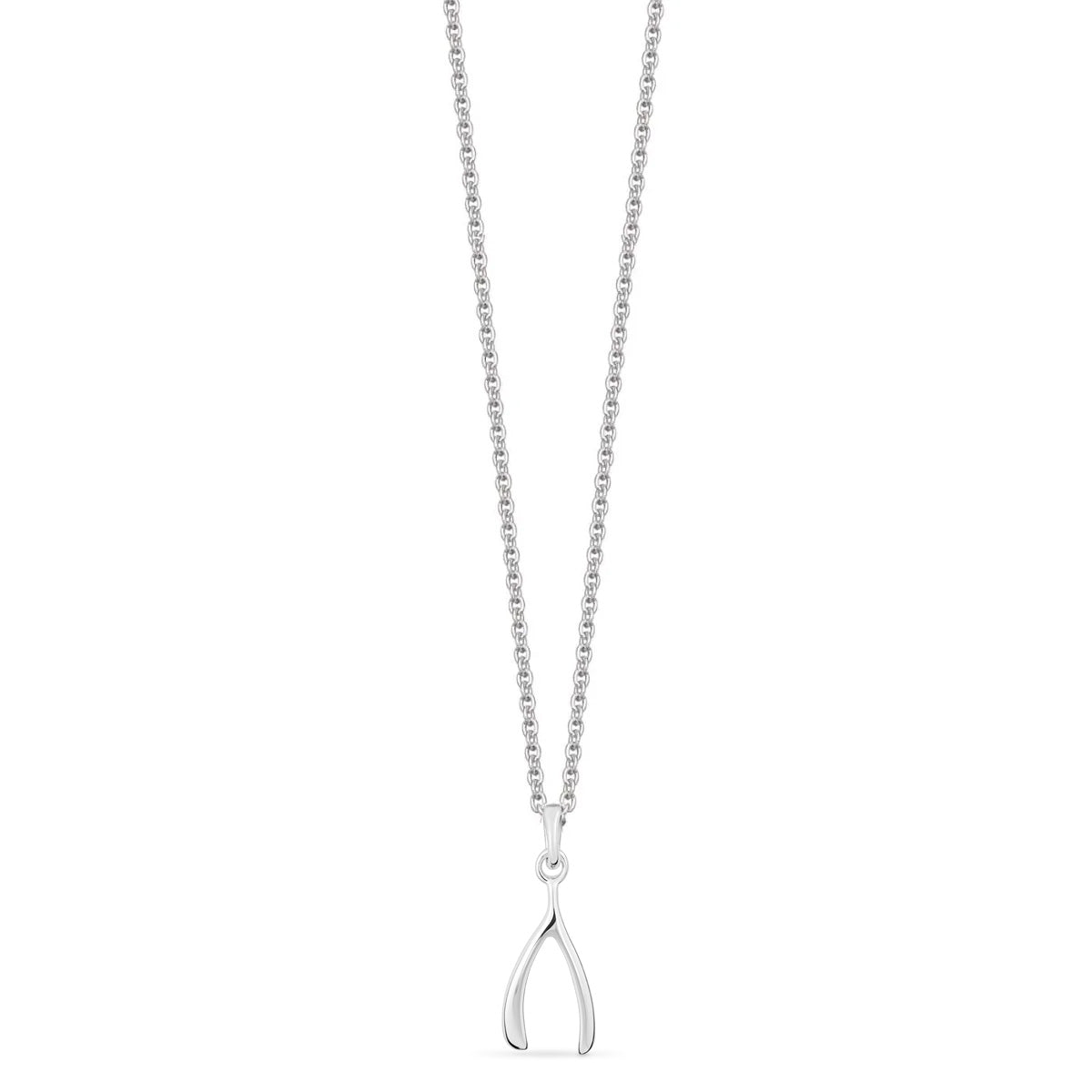 Sterling Silver Mini Wishbone Necklace | Hersey & Son Silversmiths