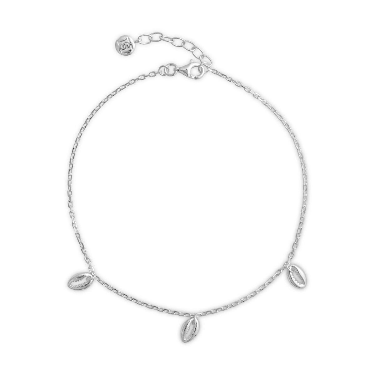 Sterling Silver Ankle Bracelet - Shells | Hersey & Son