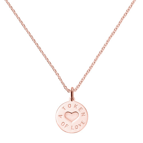 Rose Gold Token of Love Pendant | Hersey & Son Silversmiths