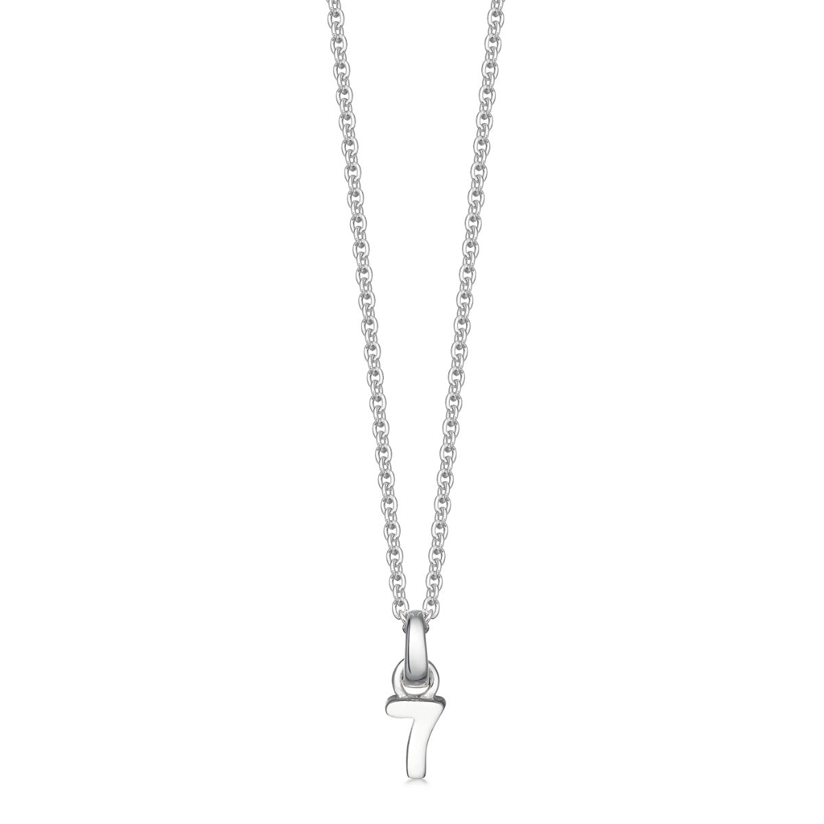 Silver Number 7 Pendant Necklace | |Hersey & Son Silversmiths