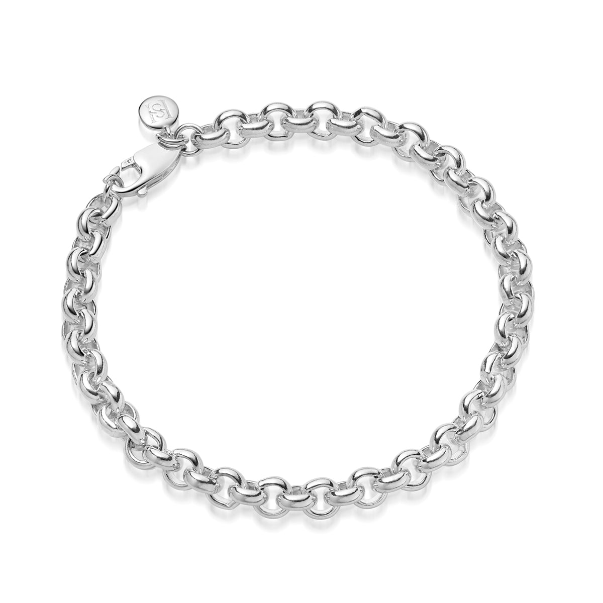 Silver Round Belcher Chain Bracelet | Hersey & Son Silversmiths