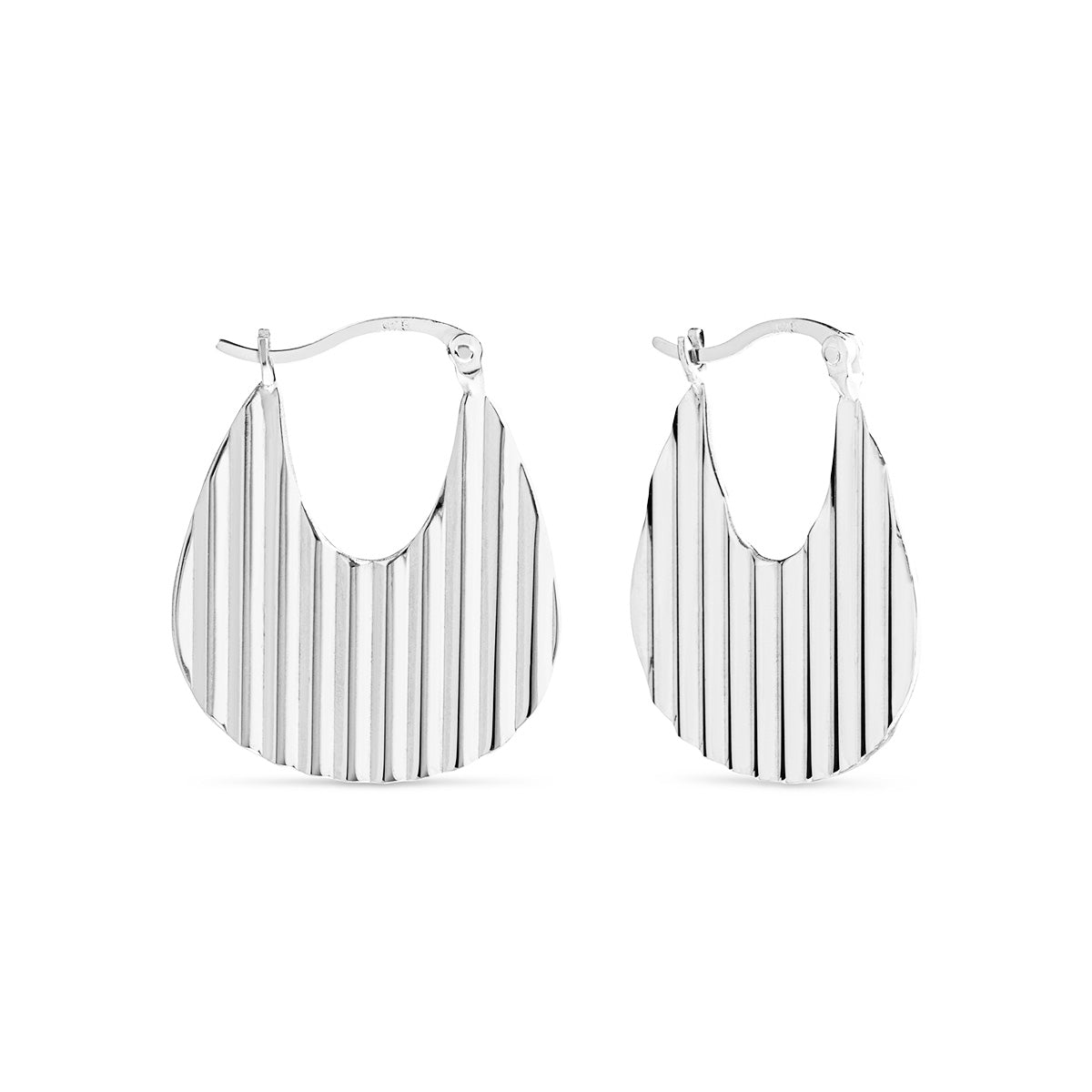 Sterling Silver Deco Fan Earrings | Hersey & Son Silversmiths