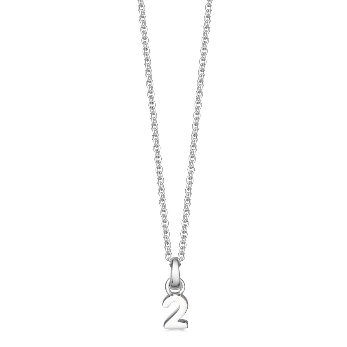 Silver Number 2 Pendant Necklace | Hersey & Son Silversmiths