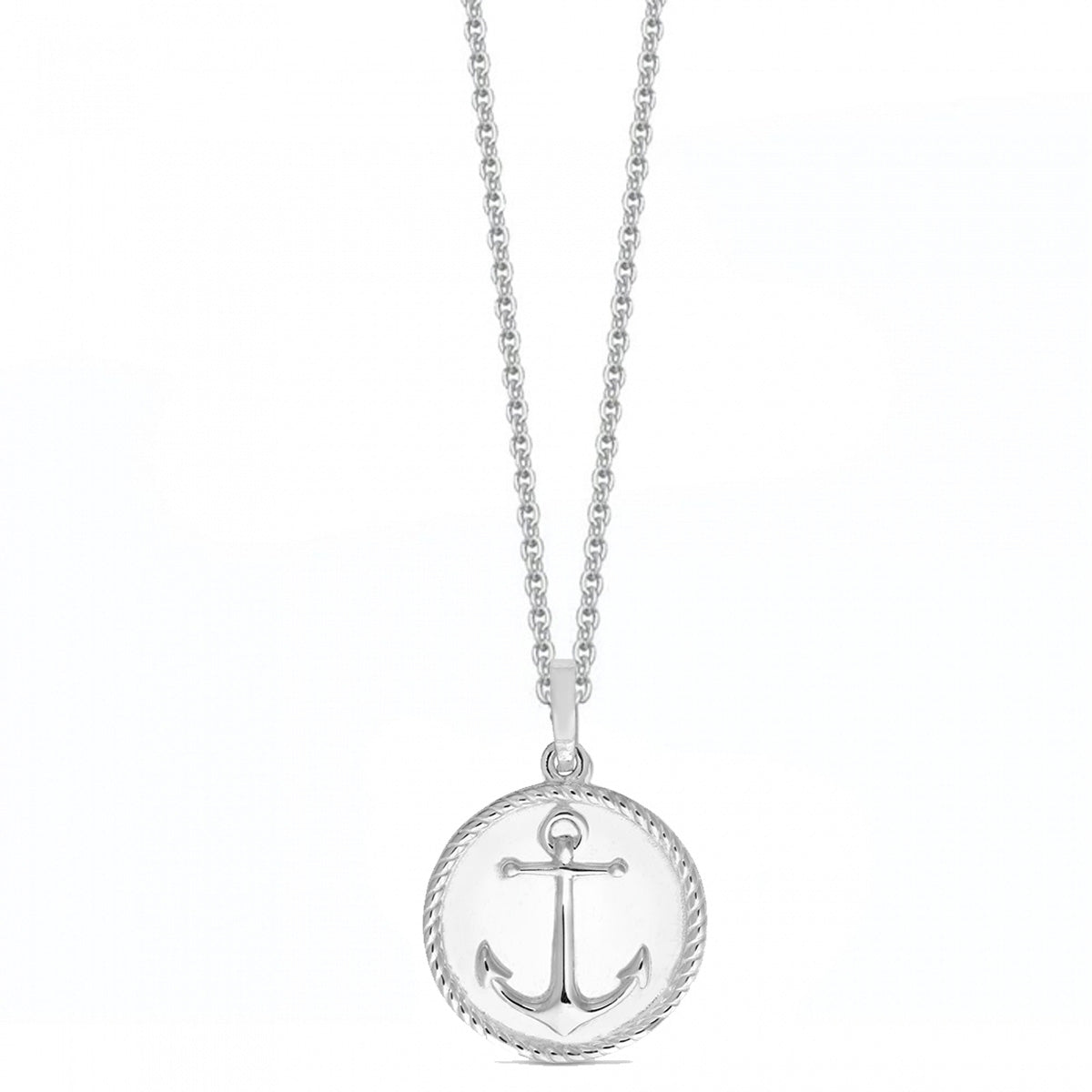 Silver Anchor Necklace Personalised | Hersey & Son Silversmiths.