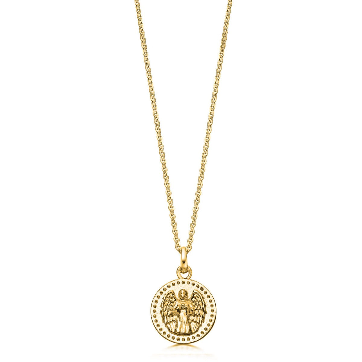 22k Gold Plated Angel Necklace | Hersey & Son Silversmiths