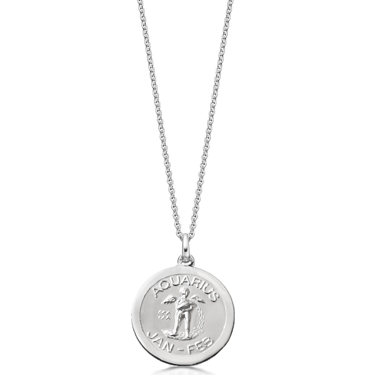 Silver Aquarius Zodiac Pendant Necklace| Hersey & Son Silversmiths