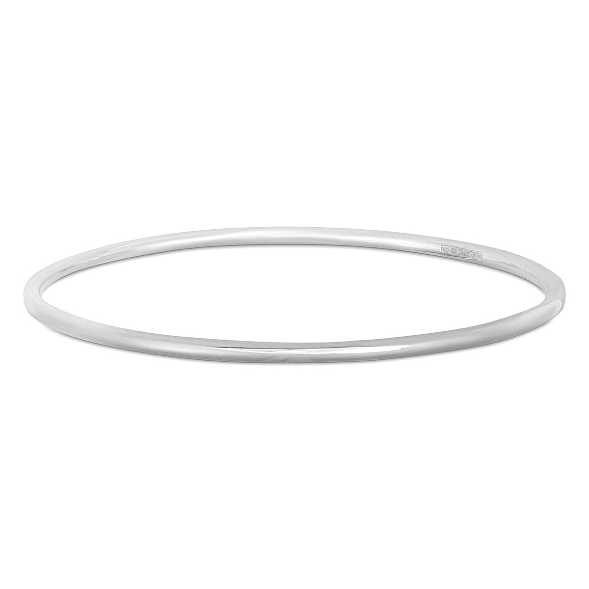 2mm Round Silver Bangle | Hersey Silversmiths