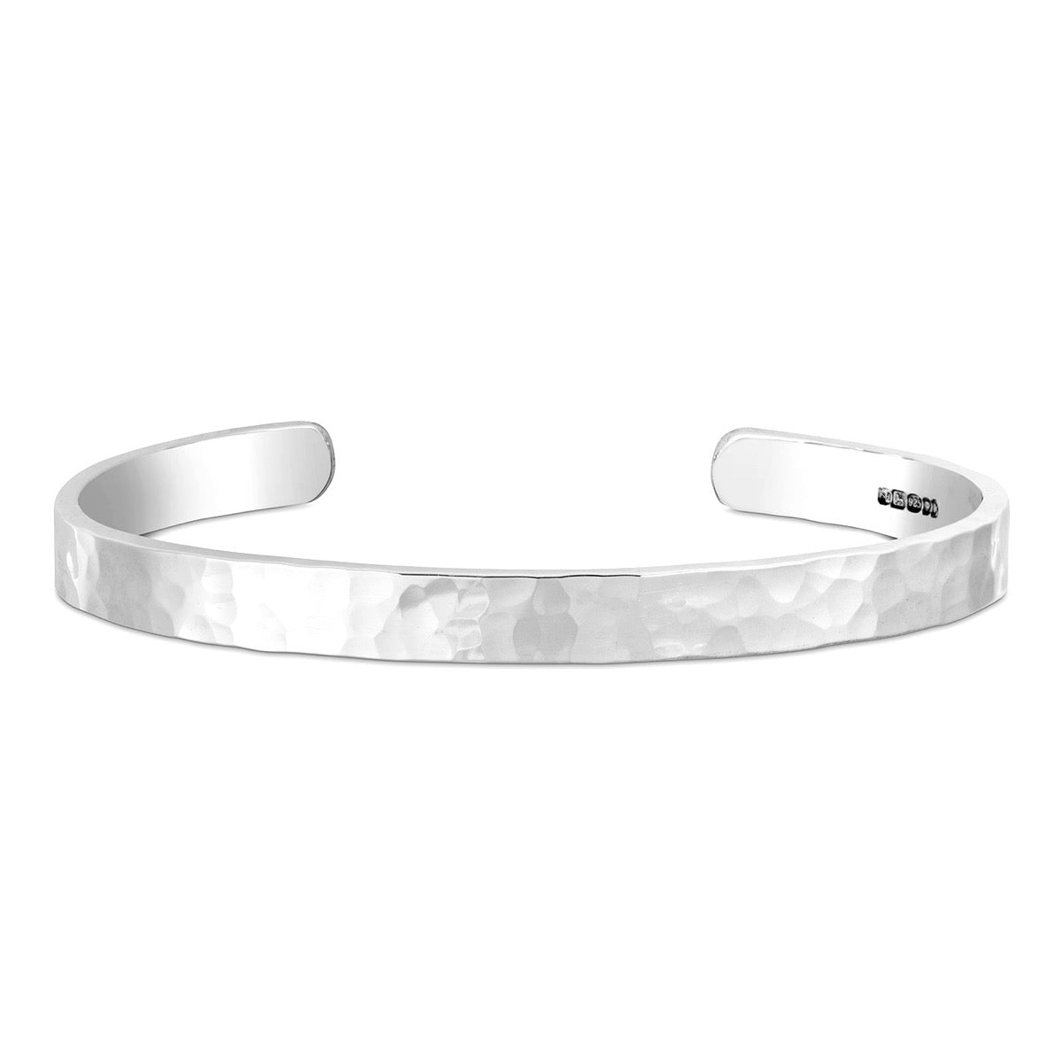 Silver Secret Message Bangle Hammered | Hersey & Son Silversmiths