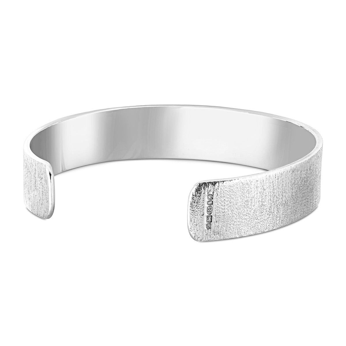 Mens Textured Silver Cuff Bracelet | Hersey & Son Silversmiths