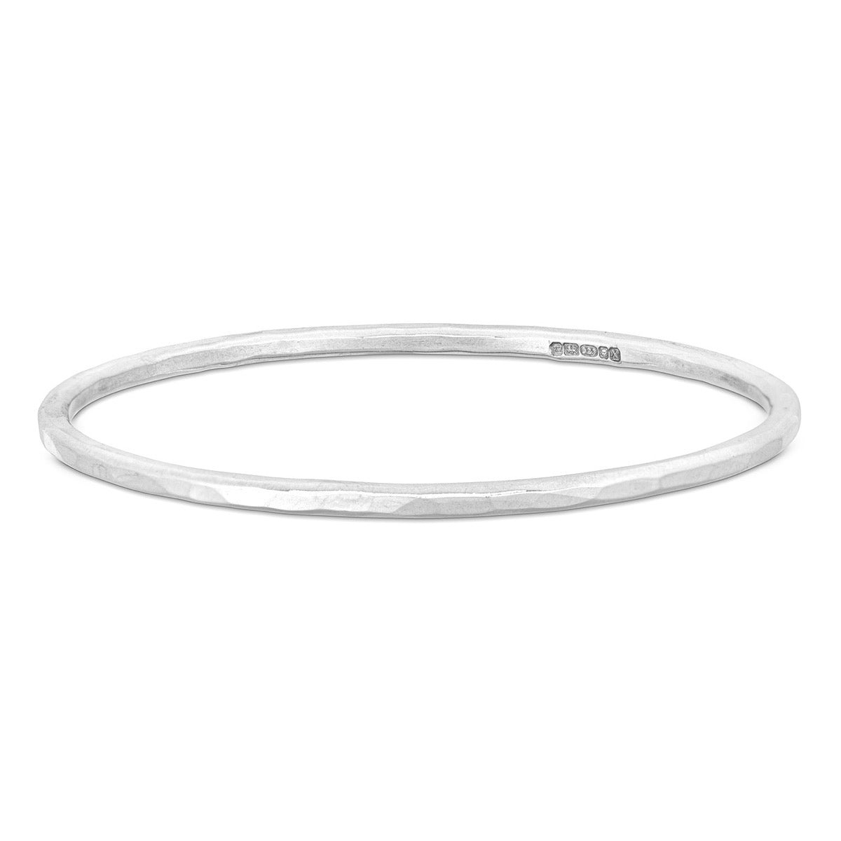 Silver Beaten Bangle | Hersey & Son Silversmiths