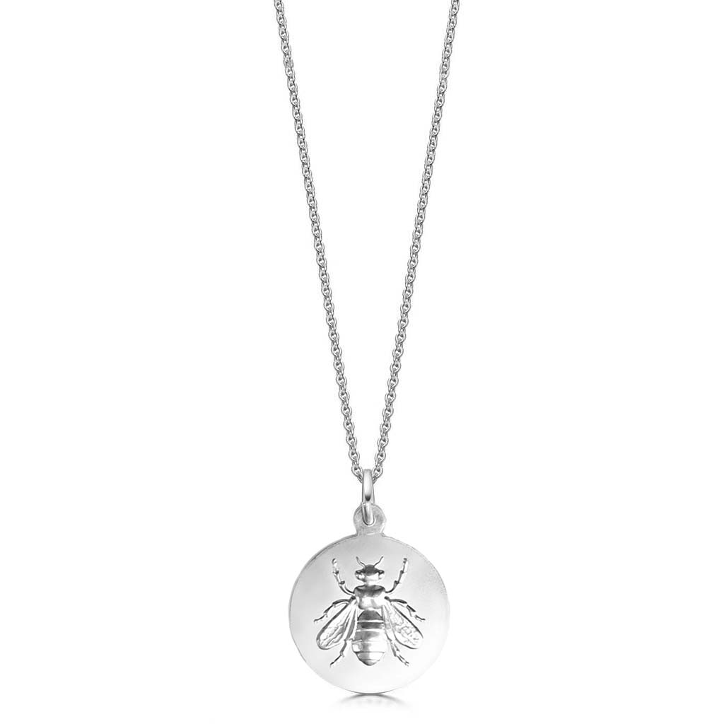 Silver Bee Disc Necklace | Hersey & Son Silversmiths