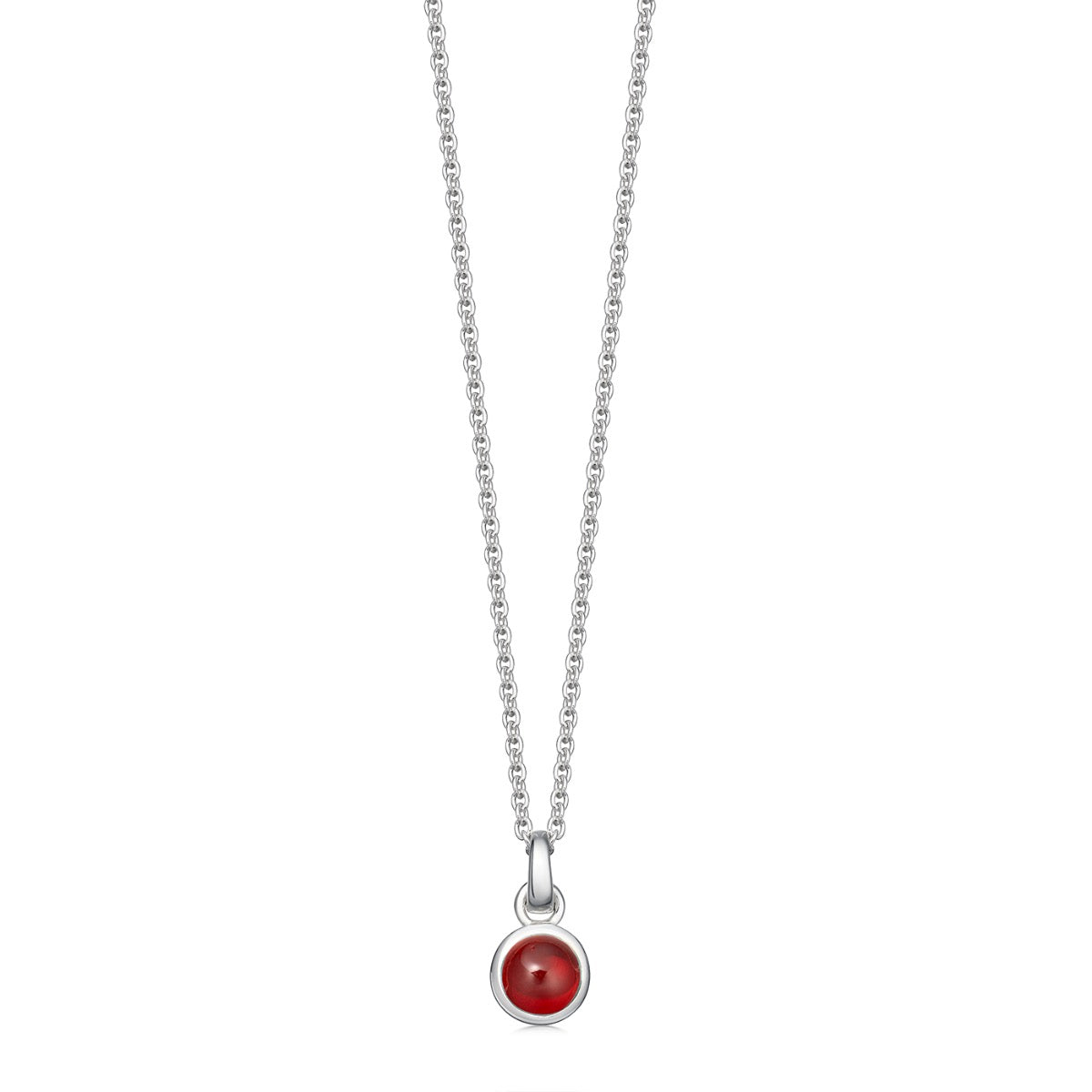 January Birthstone Silver Necklace January | Hersey & Son Silversmiths