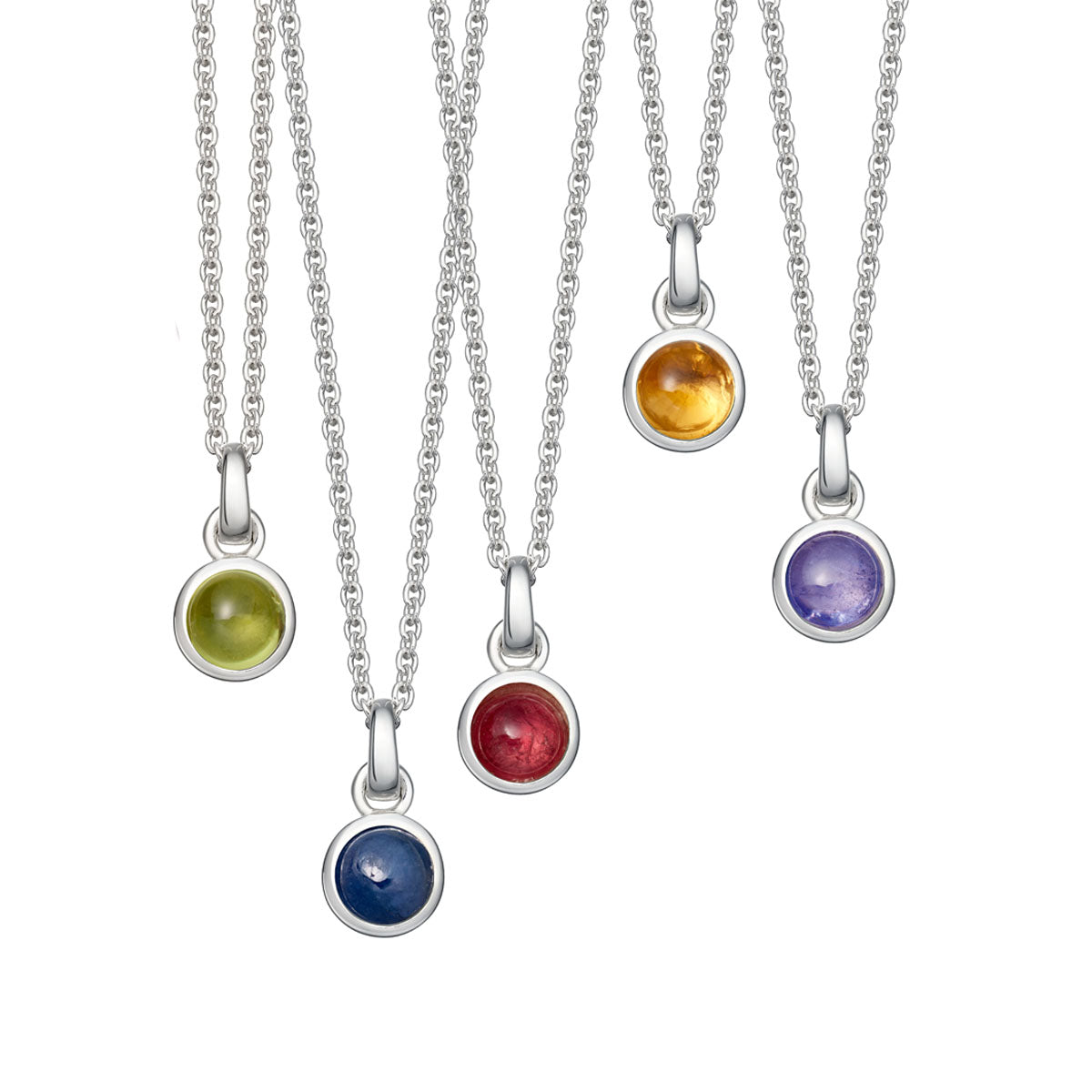 Silver Birthstone Necklace Pendant | Hersey & Son Silversmiths